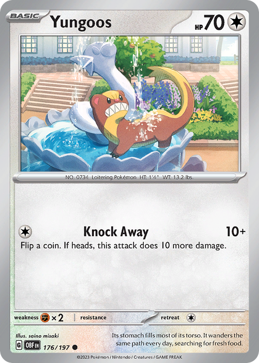 Yungoos (Obsidian Flames SET) (Pokémon) (Basic) (Colorless) (HP: 70) (Common) (PKM Obsidian Flames SET-86)