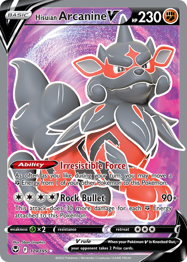 Hisuian Arcanine V - Silver Tempest SET-179