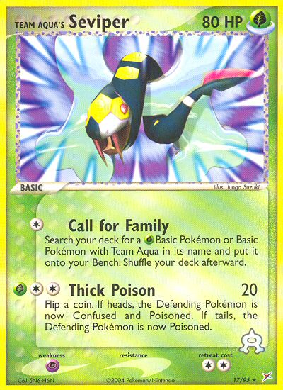 Team Aqua's Seviper - Team Magma vs Team Aqua SET-17