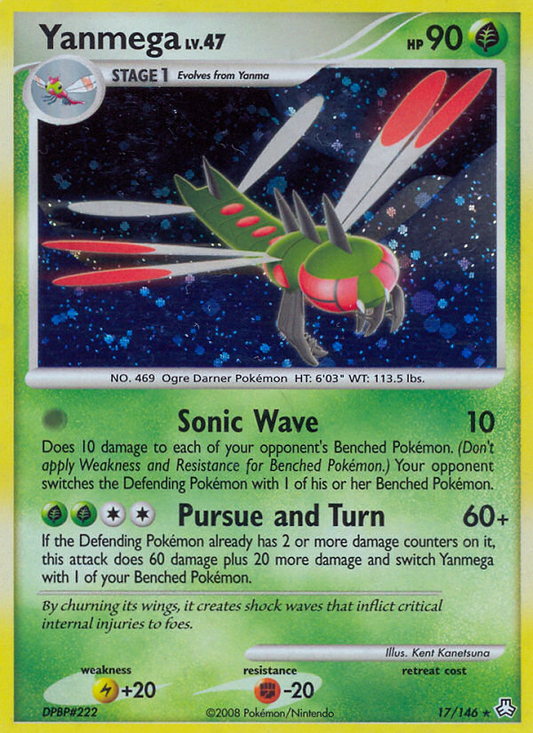 Yanmega (Legends Awakened SET) (Pokémon) (Stage 1) (Grass) (HP: 90) (Rare Holo) (PKM Legends Awakened SET-56)