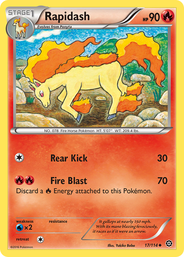 Rapidash - Steam Siege SET-17