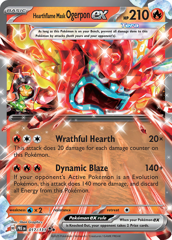 Hearthflame Mask Ogerpon EX - Prismatic Evolutions SET-17
