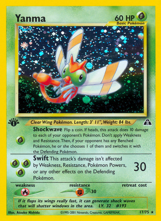 Yanma (Neo Discovery SET) (Pokémon) (Basic) (Grass) (HP: 60) (Rare Holo) (PKM Neo Discovery SET-9)