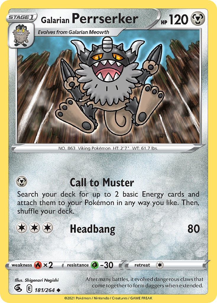 Galarian Perrserker - Fusion Strike SET-181