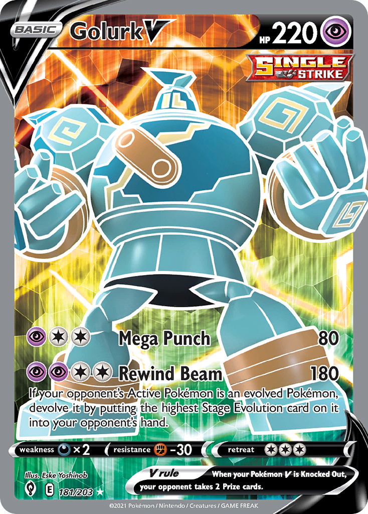 Golurk V - Evolving Skies SET-181