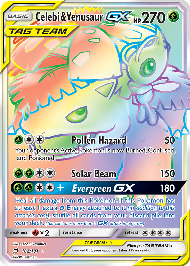 Celebi & Venusaur-GX - Team Up SET-182