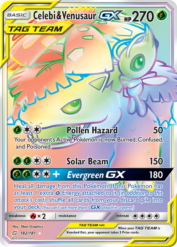 Celebi & Venusaur-GX - Team Up SET-182
