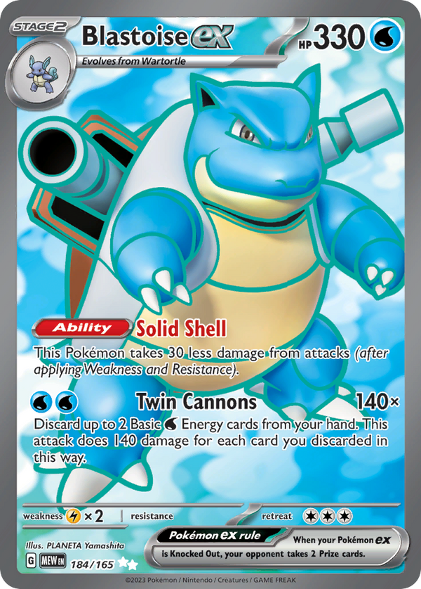 Blastoise EX - 151 SET-184