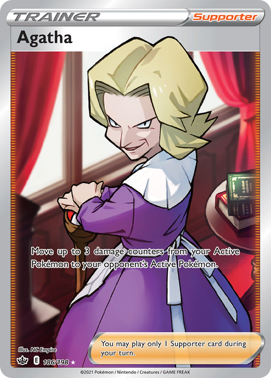 Agatha (Chilling Reign SET) (Trainer) (Supporter) (Rare Ultra) (PKM Chilling Reign SET-97)