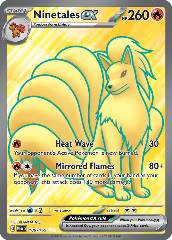 Ninetales EX - 151 SET-186