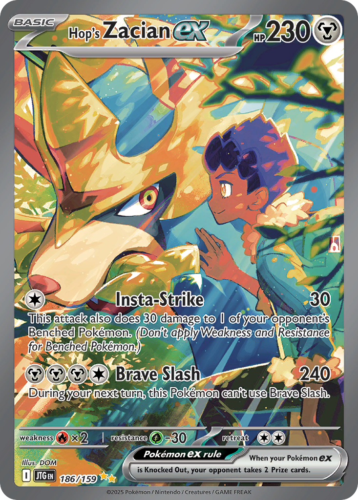 Hop's Zacian EX - Journey Together SET-186