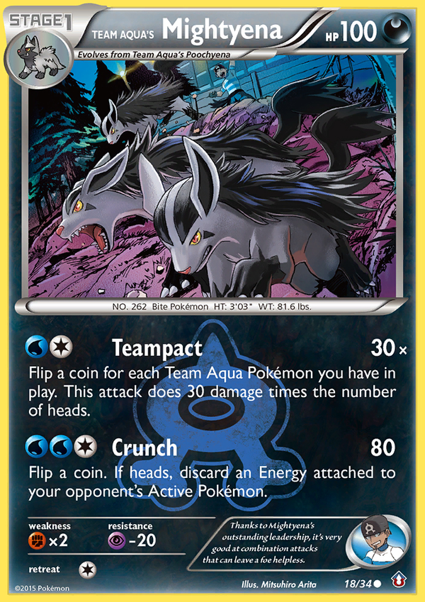 Team Aqua's Mightyena - Double Crisis SET-18