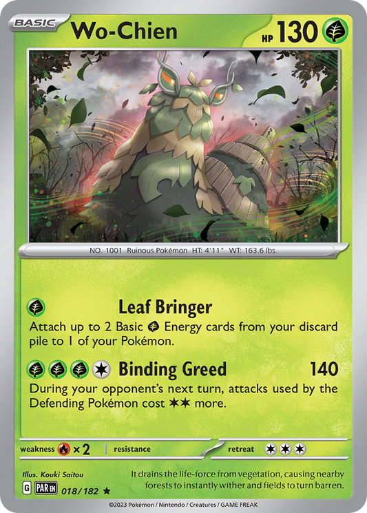 WoChien (Paradox Rift SET) (Pokémon) (Basic) (Grass) (HP: 130) (Rare) (PKM Paradox Rift SET-90)
