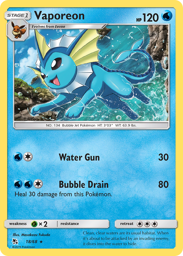 Vaporeon - Hidden Fates SET-18