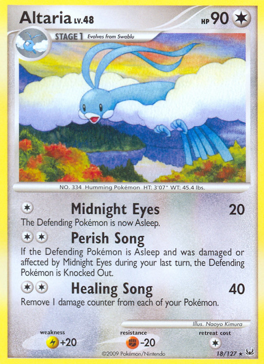 Altaria (Platinum SET) (Pokémon) (Stage 1) (Colorless) (HP: 90) (Rare) (PKM Platinum SET-41)