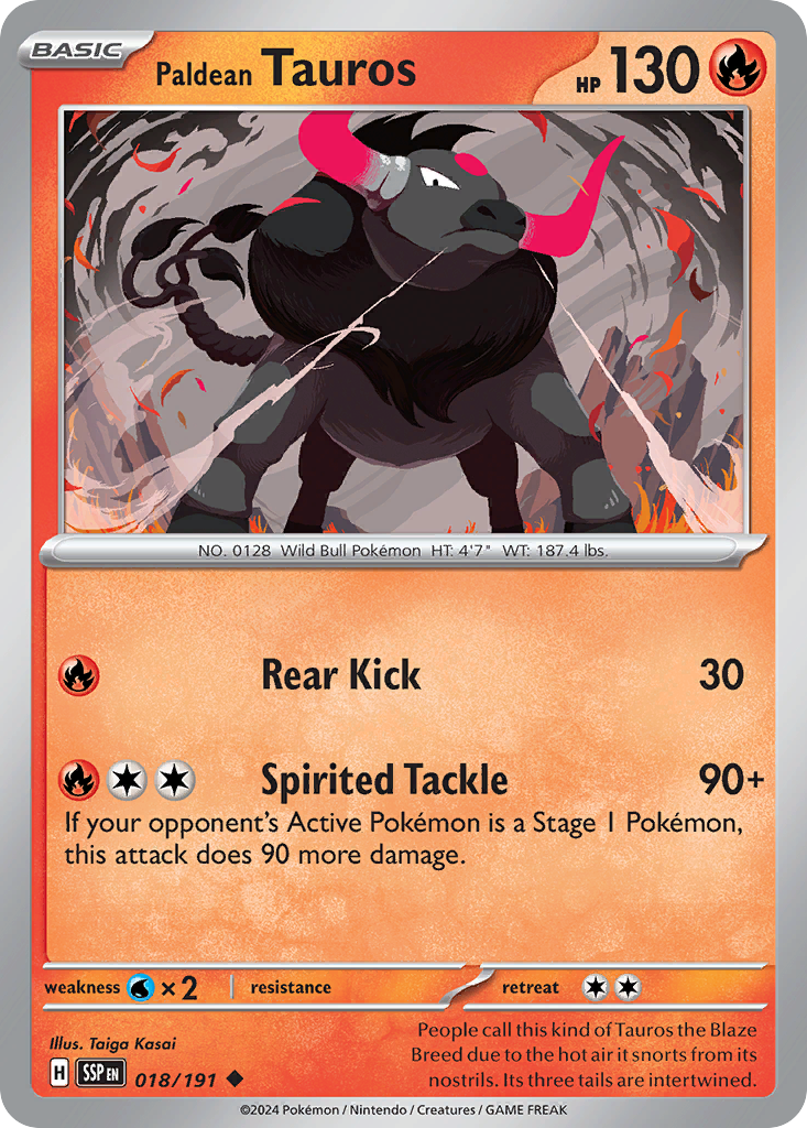Paldean Tauros - Surging Sparks SET-18