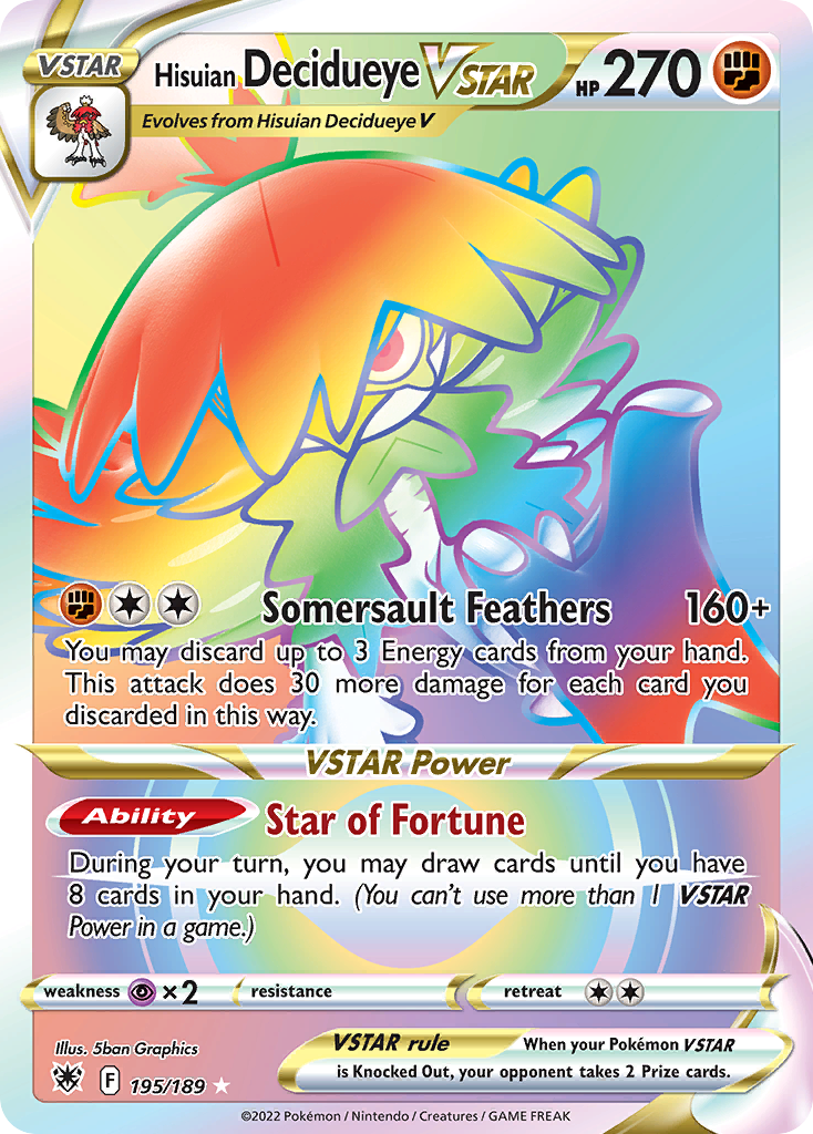Hisuian Decidueye VSTAR - Astral Radiance SET-195