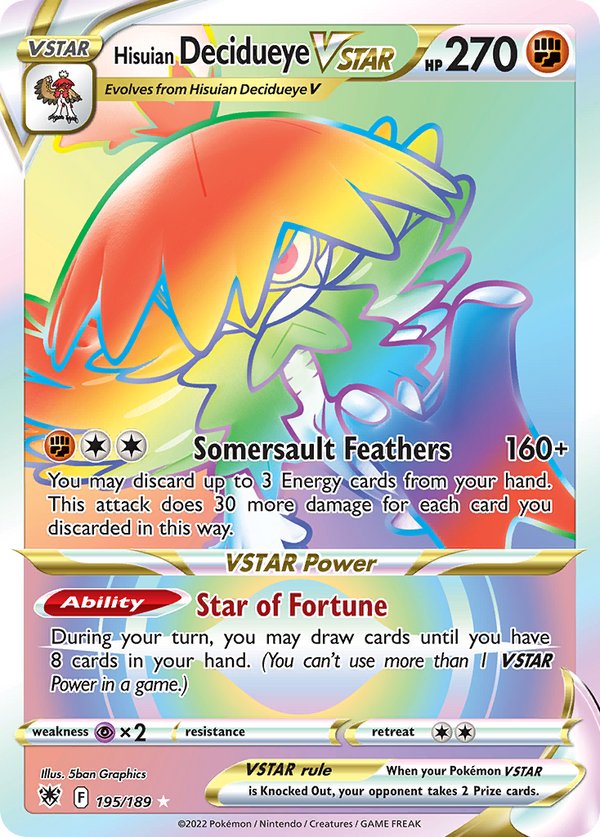 Hisuian Decidueye VSTAR - Astral Radiance SET-195