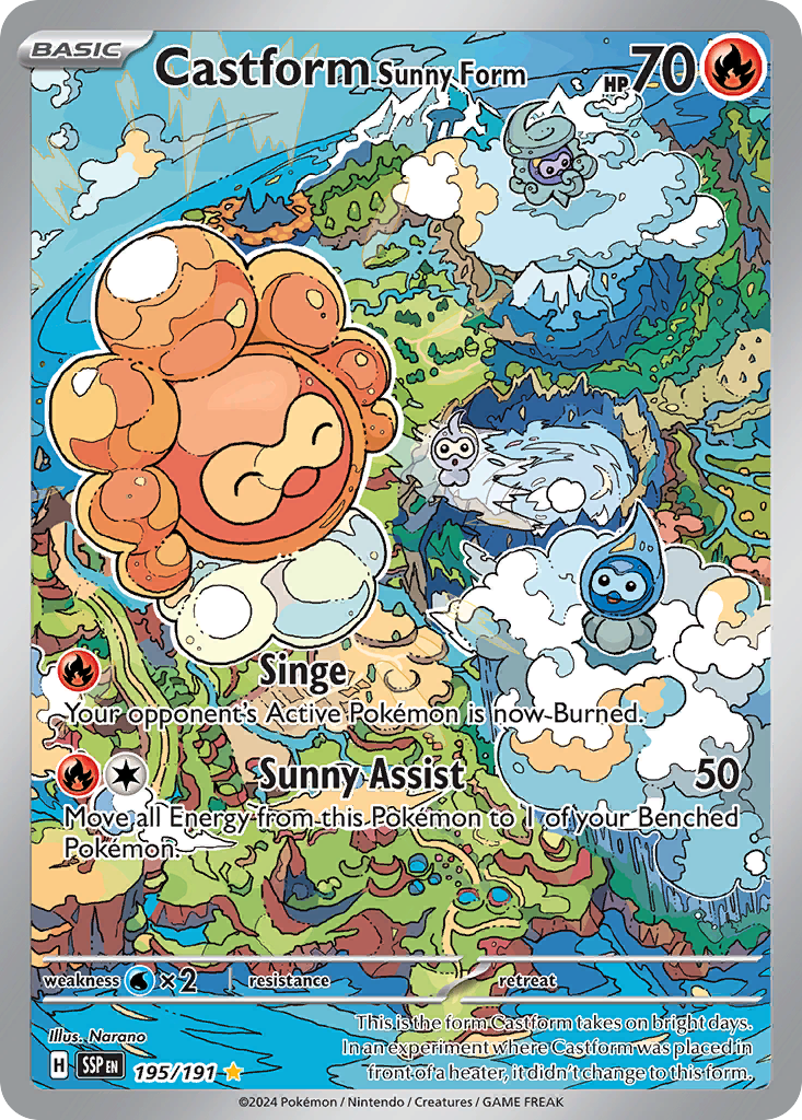 Castform Sunny Form - Surging Sparks SET-195