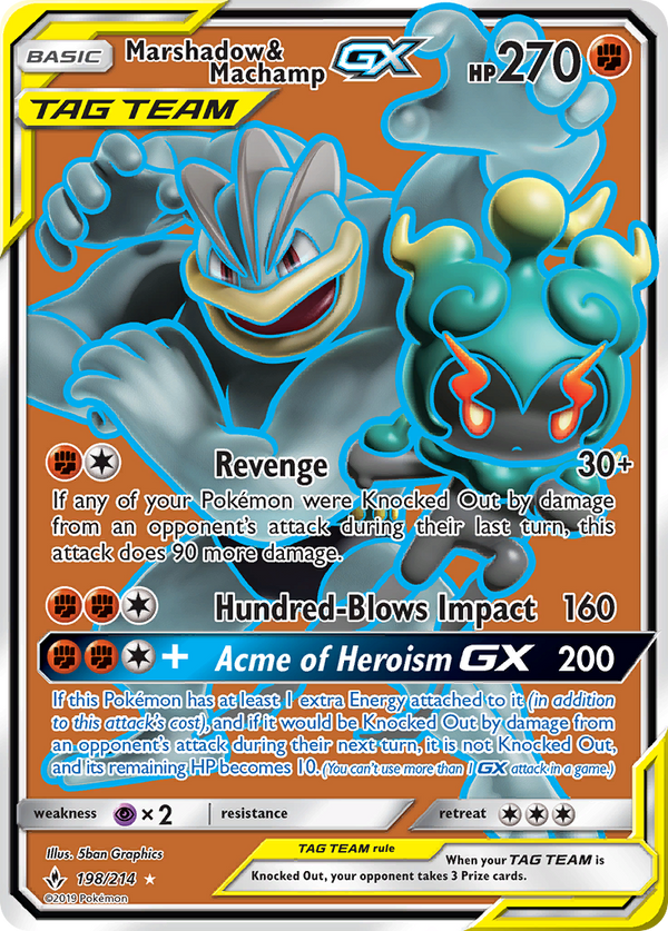 Marshadow & Machamp-GX - Unbroken Bonds SET-198