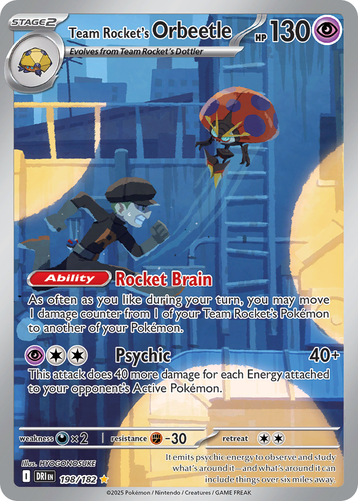 Team Rocket's Orbeetle - Destined Rivals SET-198