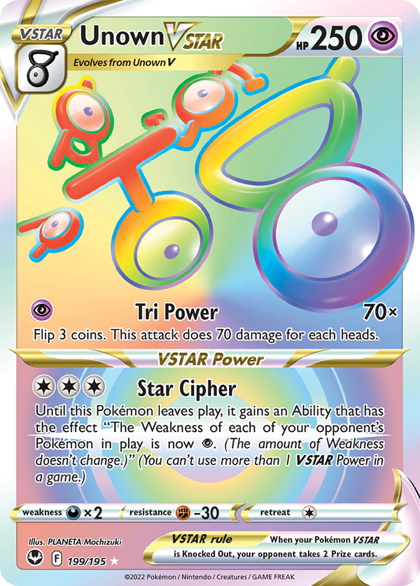 Unown VSTAR - Silver Tempest SET-199