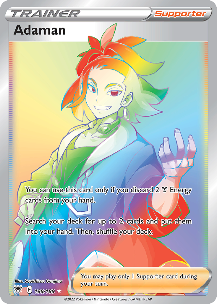 Adaman (Astral Radiance SET) (Trainer) (Supporter) (Rare Rainbow) (PKM Astral Radiance SET-111)