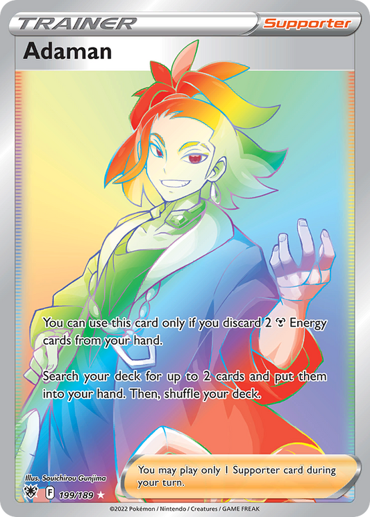 Adaman (Astral Radiance SET) (Trainer) (Supporter) (Rare Rainbow) (PKM Astral Radiance SET-111)