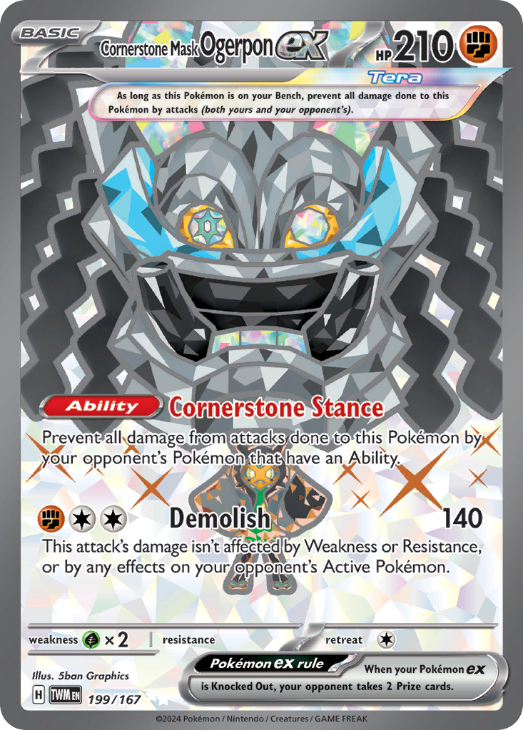 Cornerstone Mask Ogerpon EX - Twilight Masquerade SET-199