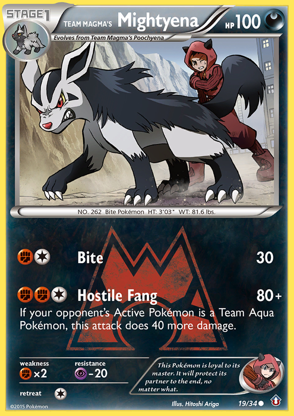 Team Magma's Mightyena - Double Crisis SET-19