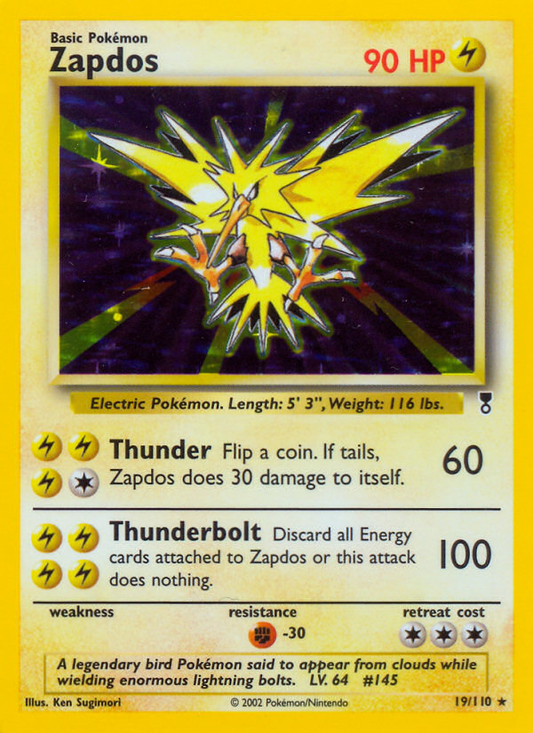 Zapdos (Legendary Collection SET) (Pokémon) (Basic) (Lightning) (HP: 90) (Rare Holo) (PKM Legendary Collection SET-22)