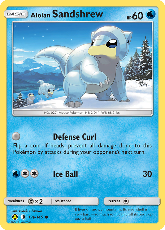 Alolan Sandshrew (Guardians Rising SET) (Pokémon) (Basic) (Water) (HP: 60) (Common) (PKM Guardians Rising SET-88)