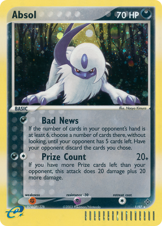Absol (Dragon SET) (Pokémon) (Basic) (Darkness) (HP: 70) (Rare Holo) (PKM Dragon SET-1)