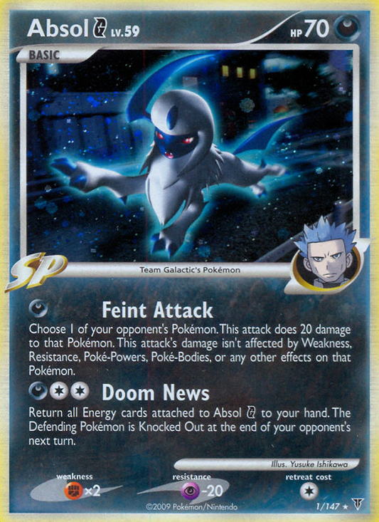 Absol G (Supreme Victors SET) (Pokémon) (Basic, SP) (Darkness) (HP: 70) (Rare Holo) (PKM Supreme Victors SET-1)