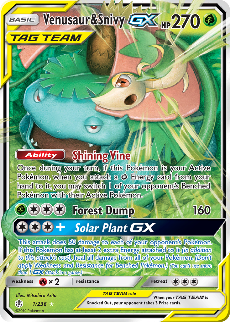 Venusaur & Snivy-GX - Cosmic Eclipse SET-1