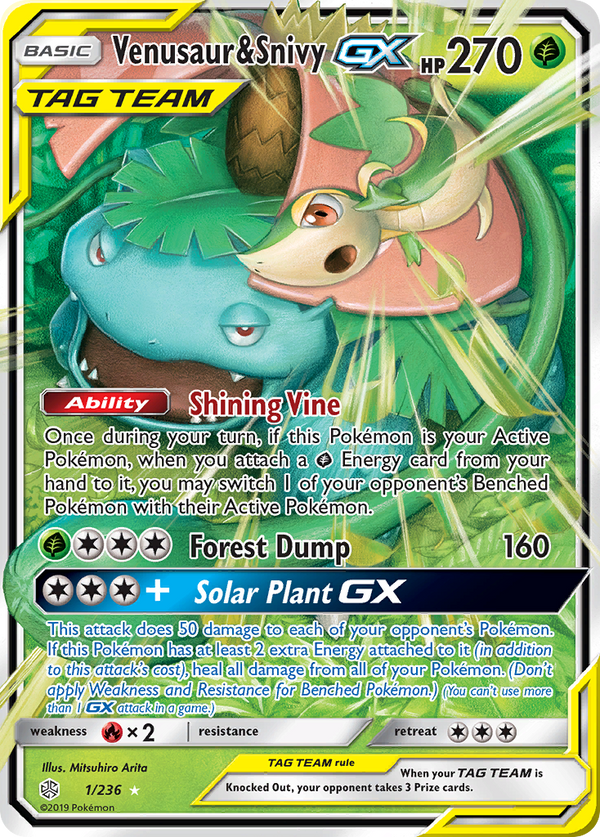 Venusaur & Snivy-GX - Cosmic Eclipse SET-1