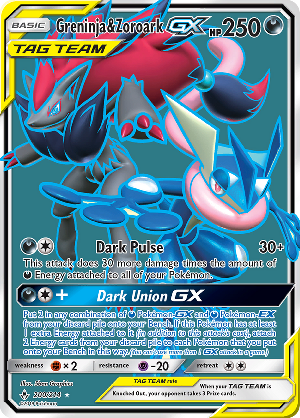 Greninja & Zoroark-GX - Unbroken Bonds SET-200