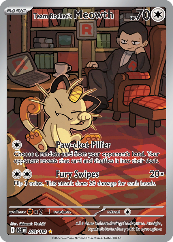 Team Rocket's Meowth - Destined Rivals SET-203