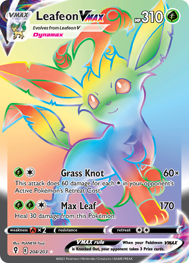 Leafeon VMAX - Evolving Skies SET-204