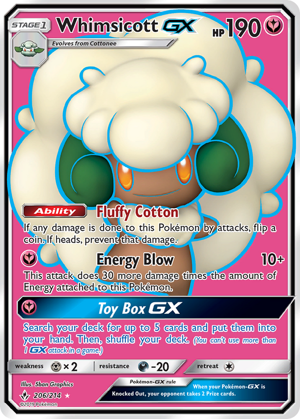 Whimsicott-GX - Unbroken Bonds SET-206