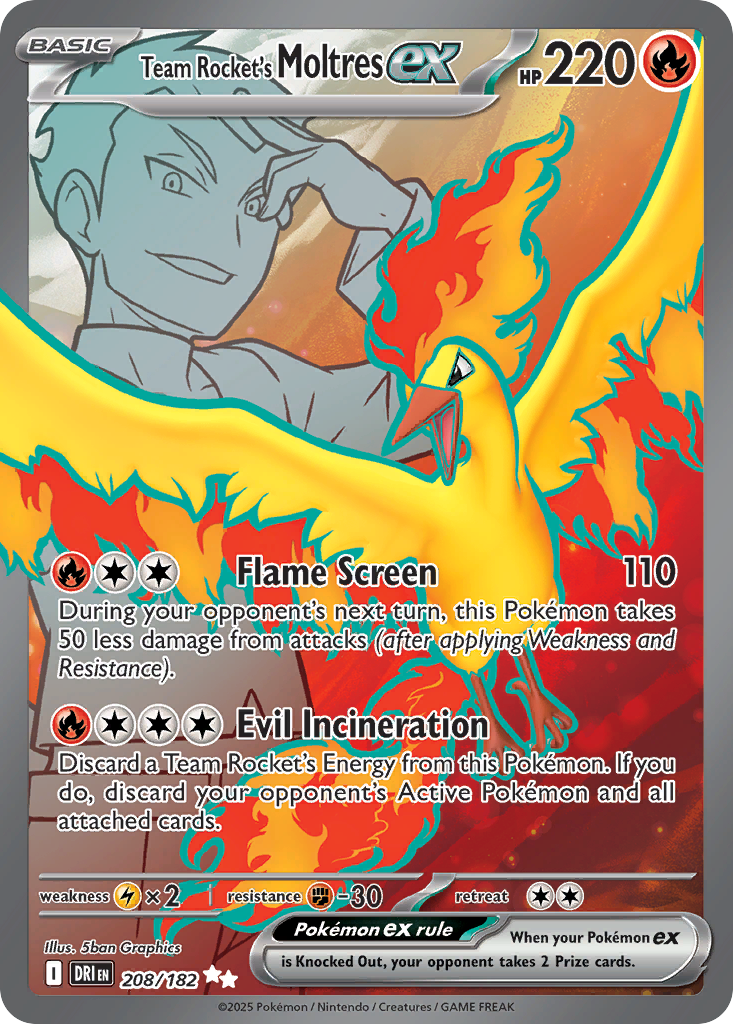 Team Rocket's Moltres EX - Destined Rivals SET-208