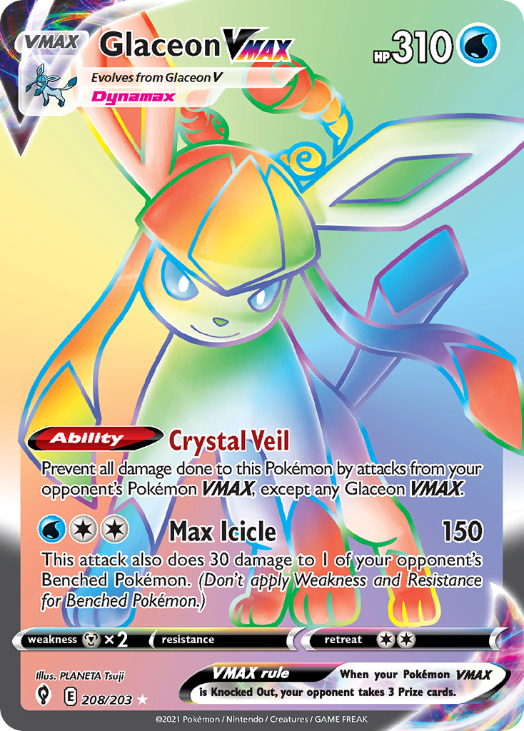 Glaceon VMAX - Evolving Skies SET-208