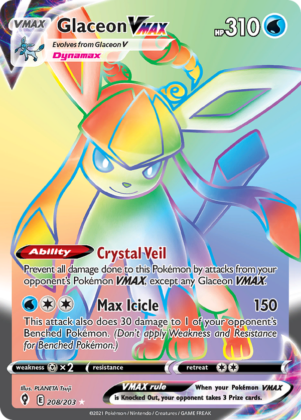 Glaceon VMAX - Evolving Skies SET-208