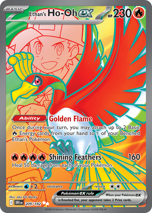 Ethan's Ho-Oh EX - Destined Rivals SET-209