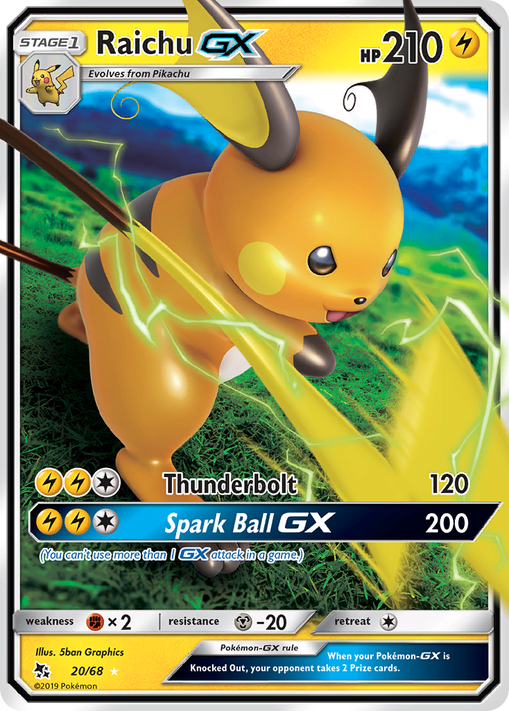 Raichu-GX - Hidden Fates SET-20