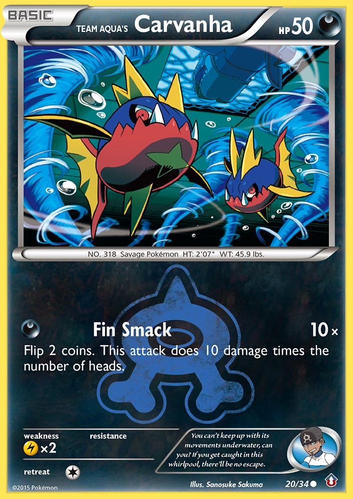 Team Aqua's Carvanha - Double Crisis SET-20
