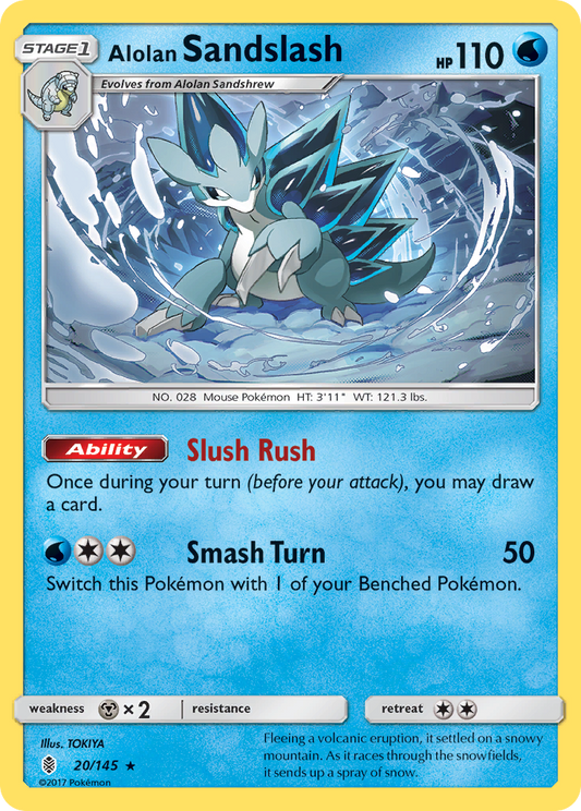 Alolan Sandslash (Guardians Rising SET) (Pokémon) (Stage 1) (Water) (HP: 110) (Rare) (PKM Guardians Rising SET-90)