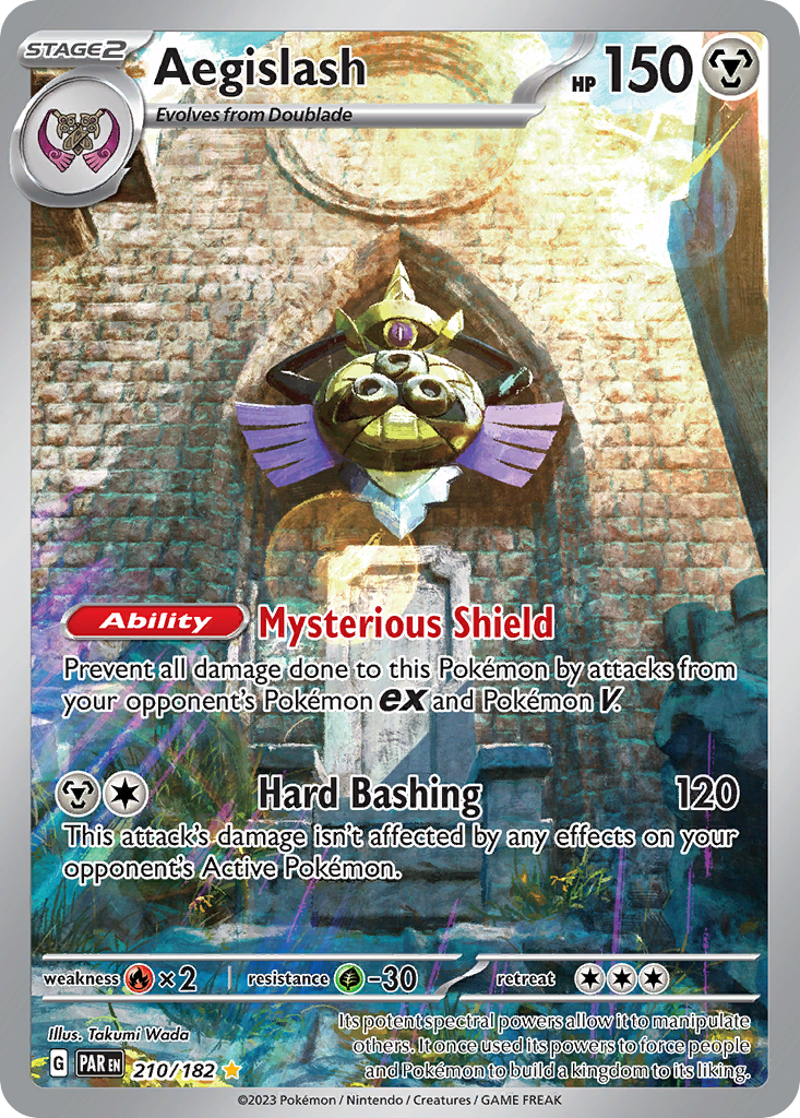 Aegislash (Paradox Rift SET) (Pokémon) (Stage 2) (Metal) (HP: 150) (Illustration Rare) (PKM Paradox Rift SET-125)