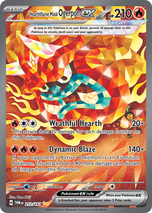 Hearthflame Mask Ogerpon EX - Twilight Masquerade SET-212