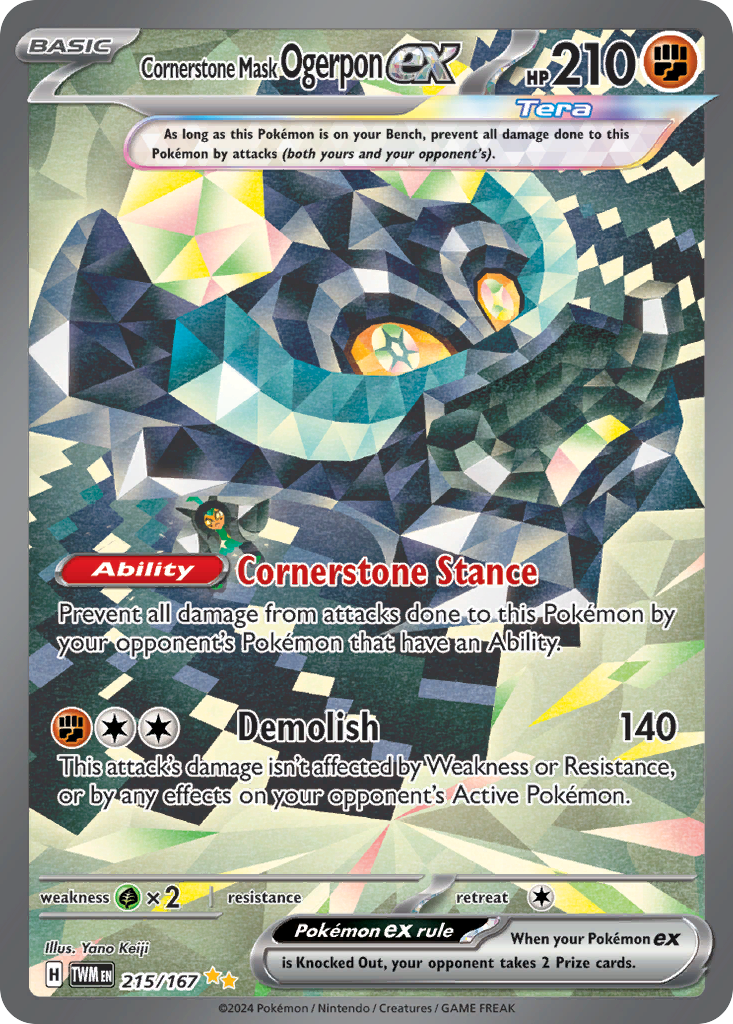 Cornerstone Mask Ogerpon EX - Twilight Masquerade SET-215